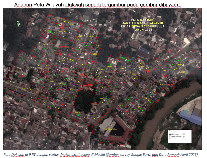 Peta Wilayah Dakwah Masjid Al-Amin