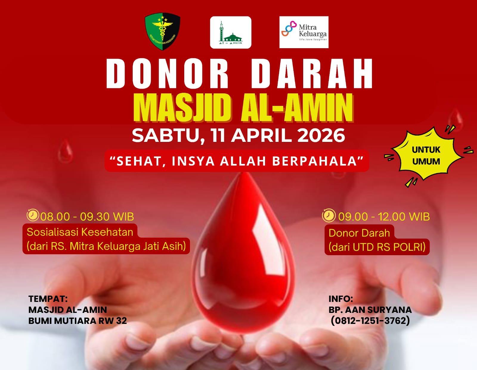 Sukses Digelar! Masjid Al Amin Adakan Donor Darah dan Cek Kesehatan Gratis Pasca-Lebaran